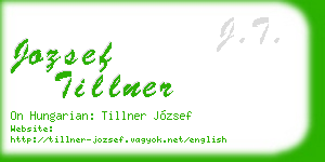 jozsef tillner business card